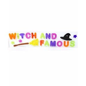 Halloween Gel Sticker Window Fridge Decoration 20 Count "Witch And Famous" NEW